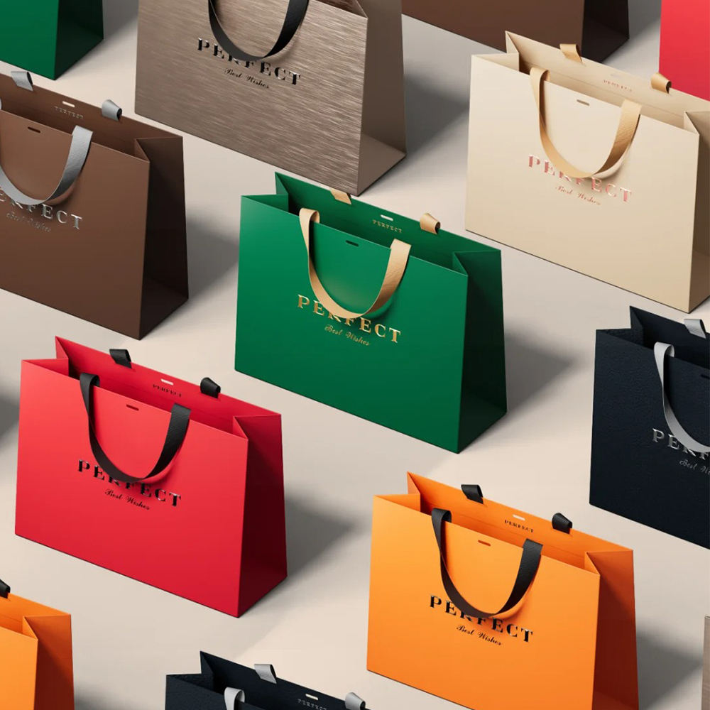 Wholesale Luxury Art Paper Bags Clothing Shoes Socks Retail Gifts Customized Logo Design Ribbon Accessory Offset Printing Luxury
