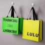 Customized clothing store handbags with printed logos for clothing packaging, high-quality bags for men's Klein blue shopping bags