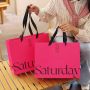 Custom Sweet rose red handbag clothing paper bag high-end gift bag shopping bag custom packaging bag