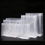 Custom logo frosted plastic shopping bags for clothing or hair