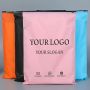 Custom pink clothing zipper bag CPE frosted 14 wire clip ziplock bag clothing packaging light-proof packaging bag