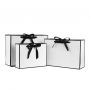 Custom white paper shopping bag for gift clothing boutique fashion beauty 