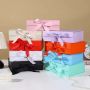 Custom Wholesale folding Gift Box Luxury Box With Changeable Ribbon and Magnetic Closure Folding Big Gift Box