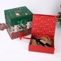 Custom folding Gift Box for Christmas Ribbon Greeting Card Raffia Grass Christmas Decorations Custom Christmas Gift Box Paper Packaging Box
