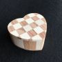 Custom Small color matching Heart Shaped Wooden Box With Magnetic Lid