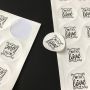 Custom design white round paper Stickers Self Adhesive Labels 