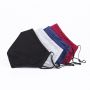 Custom black cotton cloth washable reusable face maskes