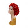 Custom satin bonnets with bling rhinestone and logo