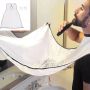 Custom printed black men's beard shaving apron with logo